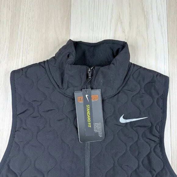 Nike Aerolayer Womens Running Gilet Vest Size XS Black Padded Pockets NEW - Picture 2 of 12